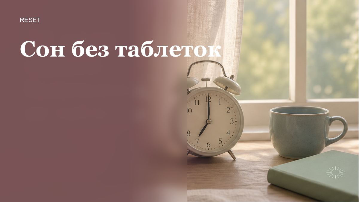 Как сделать sleep reset без снотворного и чем он отличается от таблетки?